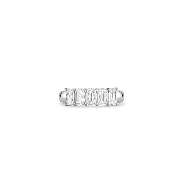Boodles Ashoka Five Stone Half Platinum Diamond Eternity Ring | Fine Rings | Coveti