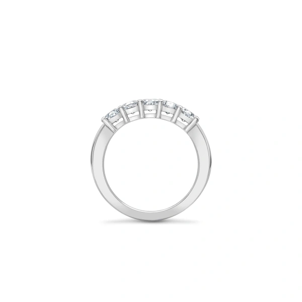 Boodles Ashoka Five Stone Half Platinum Diamond Eternity Ring | Fine Rings | Coveti