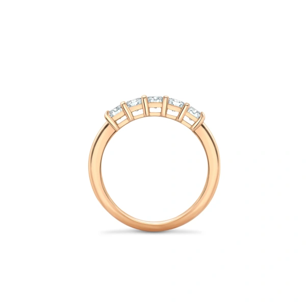 Boodles Ashoka Five Stone Half Rose Gold Diamond Eternity Ring | Fine Rings | Coveti