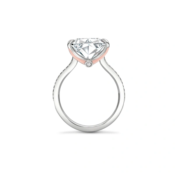 Boodles Ashoka Split Shoulder Pink and White Diamond Platinum Ring | Fine Rings | Coveti