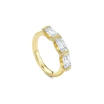 Boodles Ashoka Three Stone Diamond Yellow Gold Eternity Ring | Fine Rings | Coveti