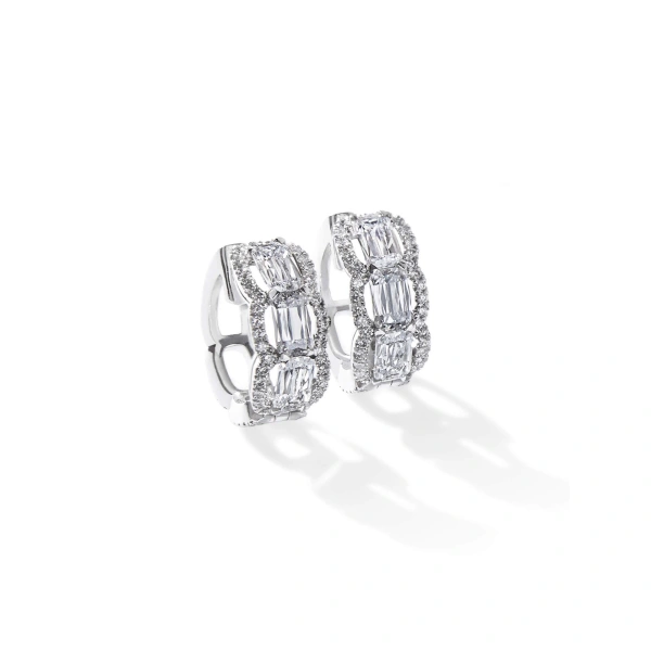 Boodles Ashoka Vintage Platinum Diamond Hoop Earrings | Fine Earrings | Coveti