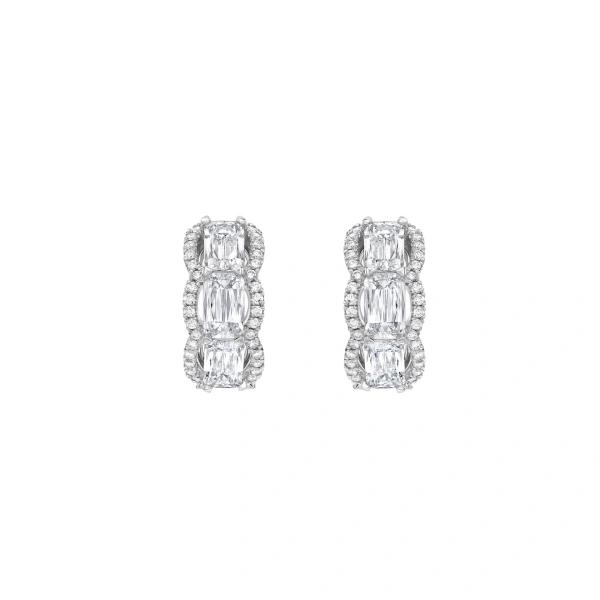Boodles Ashoka Vintage Platinum Diamond Hoop Earrings | Fine Earrings | Coveti