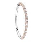 Boodles Ashoka White and Pink Diamond Bangle | Fine Bracelets | Coveti