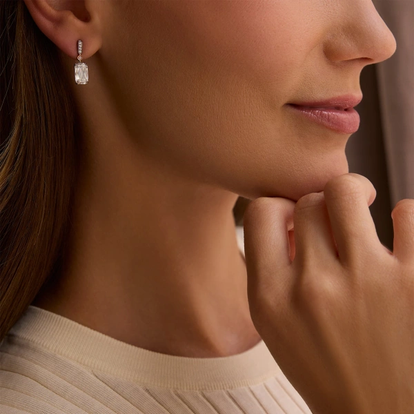 Boodles Ashoka White and Pink Diamond Drop Earrings | Fine Earrings | Coveti