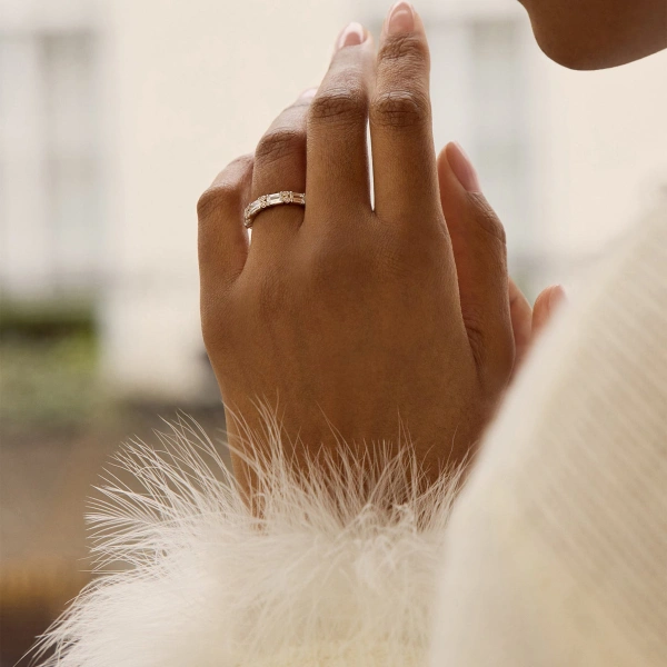Boodles Ashoka and Pink Diamond Platinum Eternity Ring | Fine Rings | Coveti