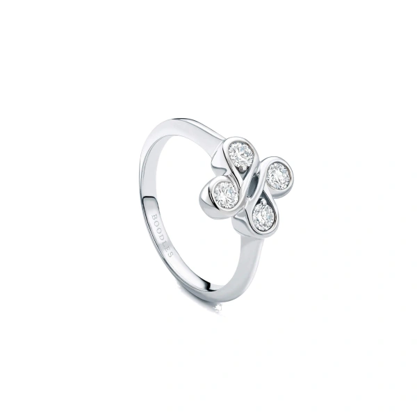 Boodles Be Boodles Classic Motif White Gold Ring | Fine Rings | Coveti