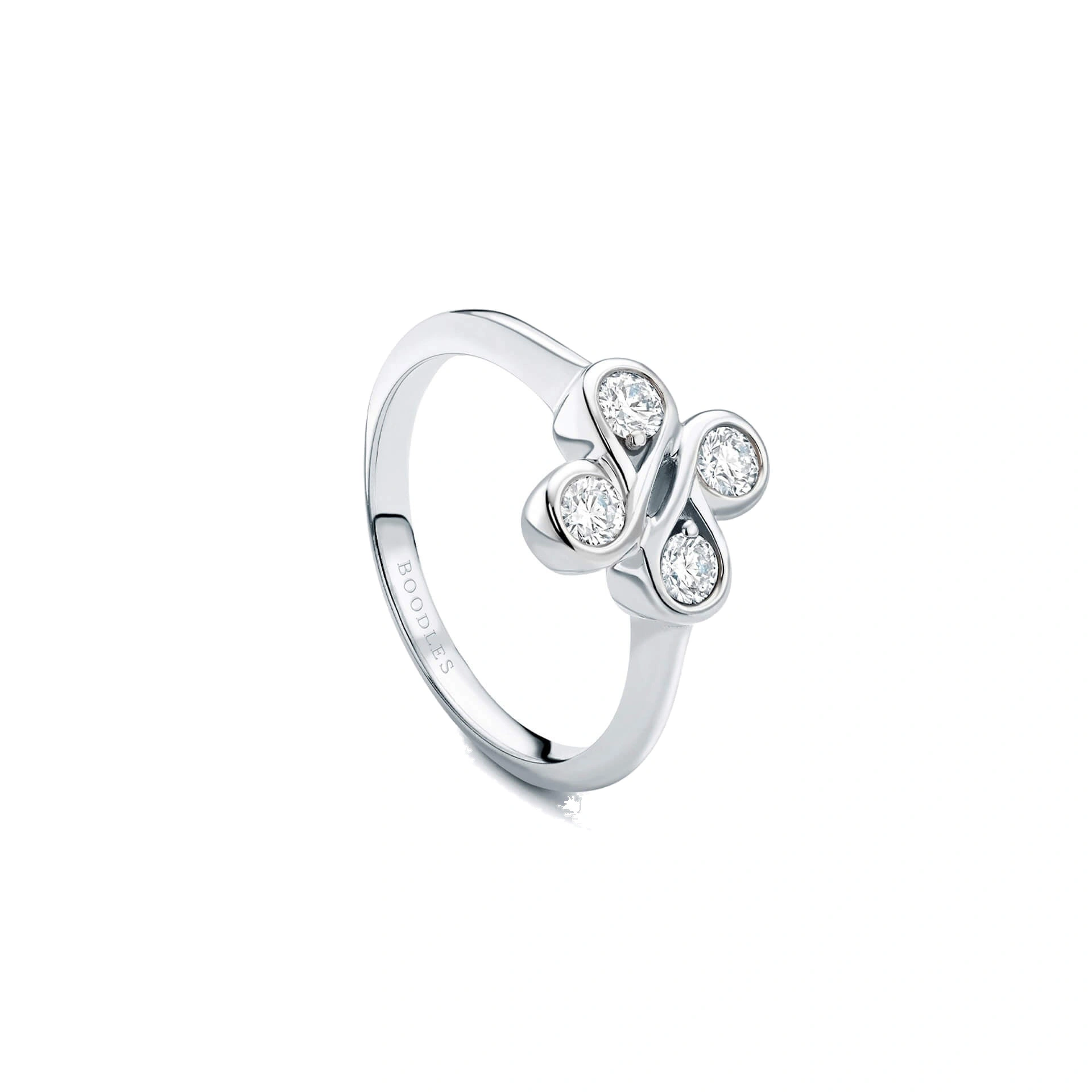 Boodles Be Boodles Classic Motif White Gold Ring Boodles Be Boodles Classic Motif White Gold Ring | Fine Rings | Coveti