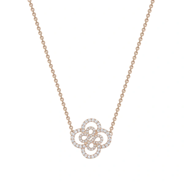 Boodles Be Boodles Double Motif Rose Gold Pendant | Fine Necklaces | Coveti