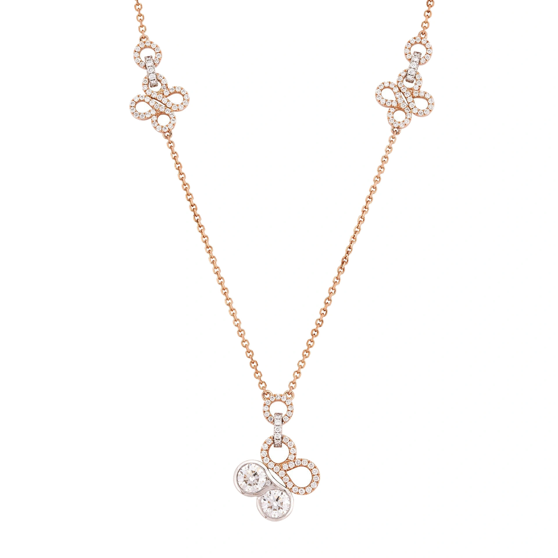 Boodles Be Boodles Large Rose Gold Diamond Pendant Boodles Be Boodles Large Rose Gold Diamond Pendant | Fine Necklaces | Coveti