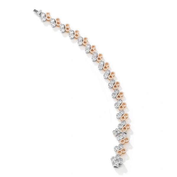 Boodles Be Boodles Large Rose Gold Platinum Diamond Bracelet | Fine Bracelets | Coveti