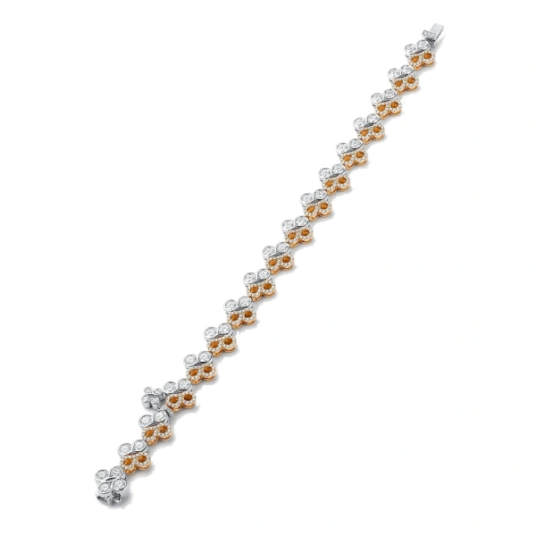 Boodles Be Boodles Large Rose Gold Platinum Diamond Bracelet | Fine Bracelets | Coveti