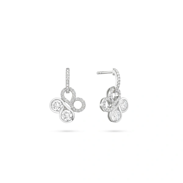 Boodles Be Boodles Large White Gold Diamond Earrings | Fine Earrings | Coveti