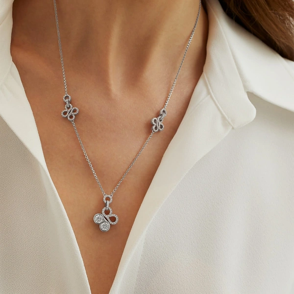 Boodles Be Boodles Large White Gold Diamond Pendant | Fine Necklaces | Coveti