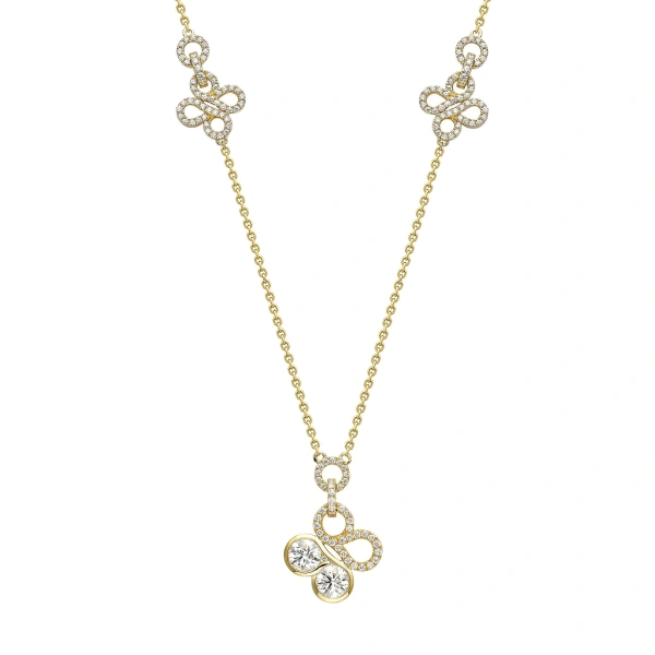 Boodles Be Boodles Large Yellow Gold Diamond Pendant | Fine Necklaces | Coveti