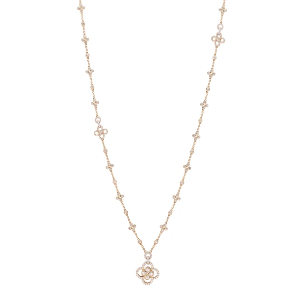 Boodles Be Boodles Long Rose Gold Necklace | Fine Necklaces | Coveti