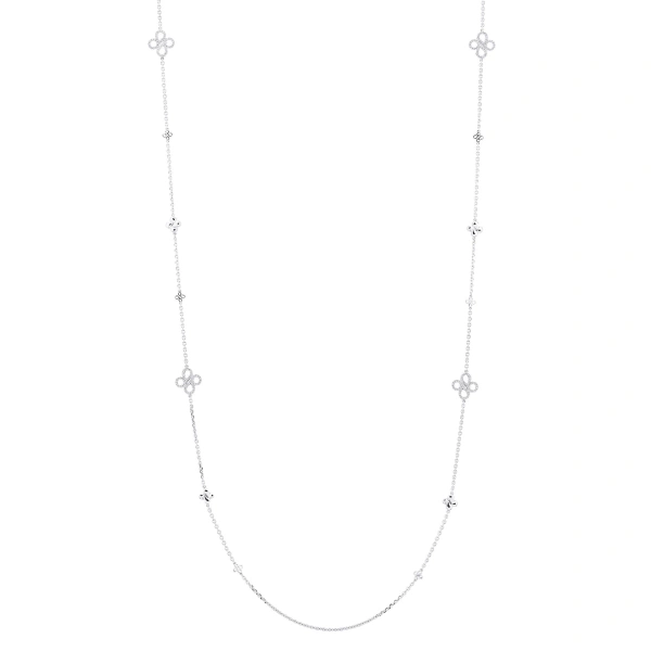 Boodles Be Boodles Long White Gold Diamond Necklace | Fine Necklaces | Coveti
