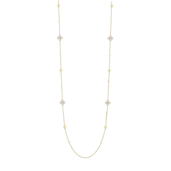 Boodles Be Boodles Long Yellow Gold Diamond Necklace | Fine Necklaces | Coveti
