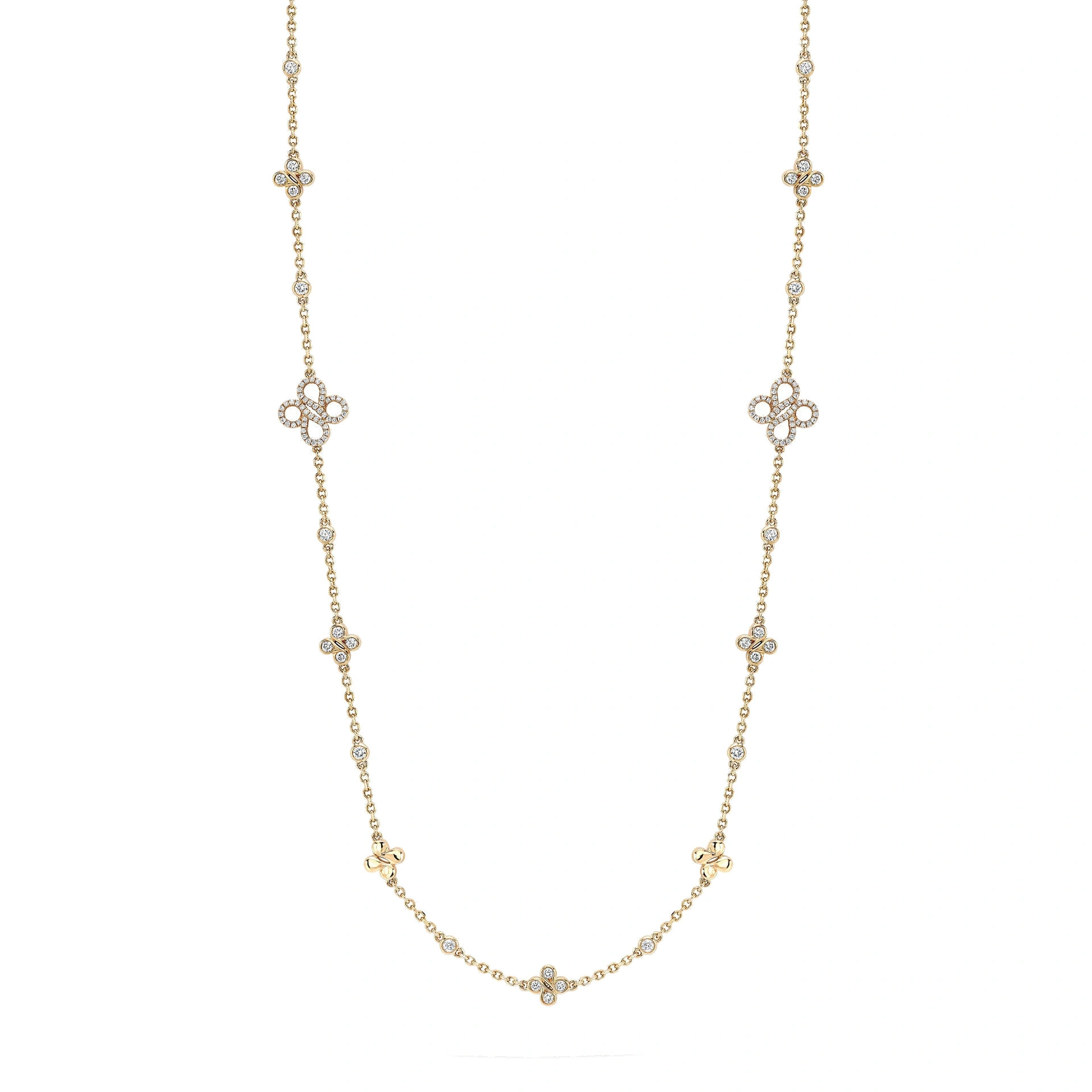 Boodles Be Boodles Medium Long Motif Rose Gold Diamond Necklace Boodles Be Boodles Medium Long Motif Rose Gold Diamond Necklace | Fine Necklaces | Coveti