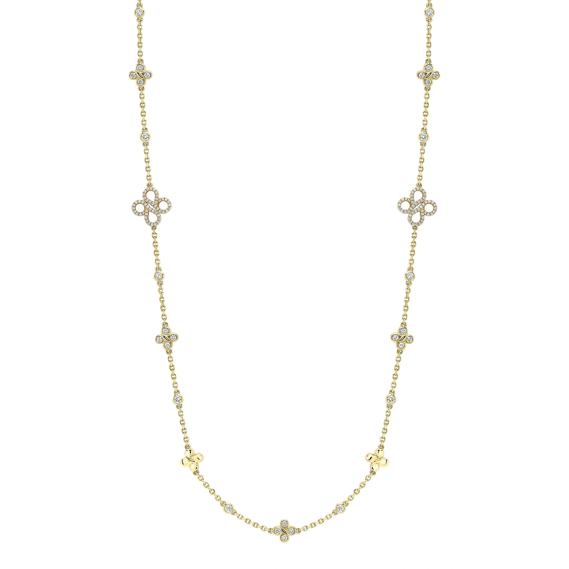 Boodles Be Boodles Medium Long Motif Yellow Gold Diamond Necklace Boodles Be Boodles Medium Long Motif Yellow Gold Diamond Necklace | Fine Necklaces | Coveti