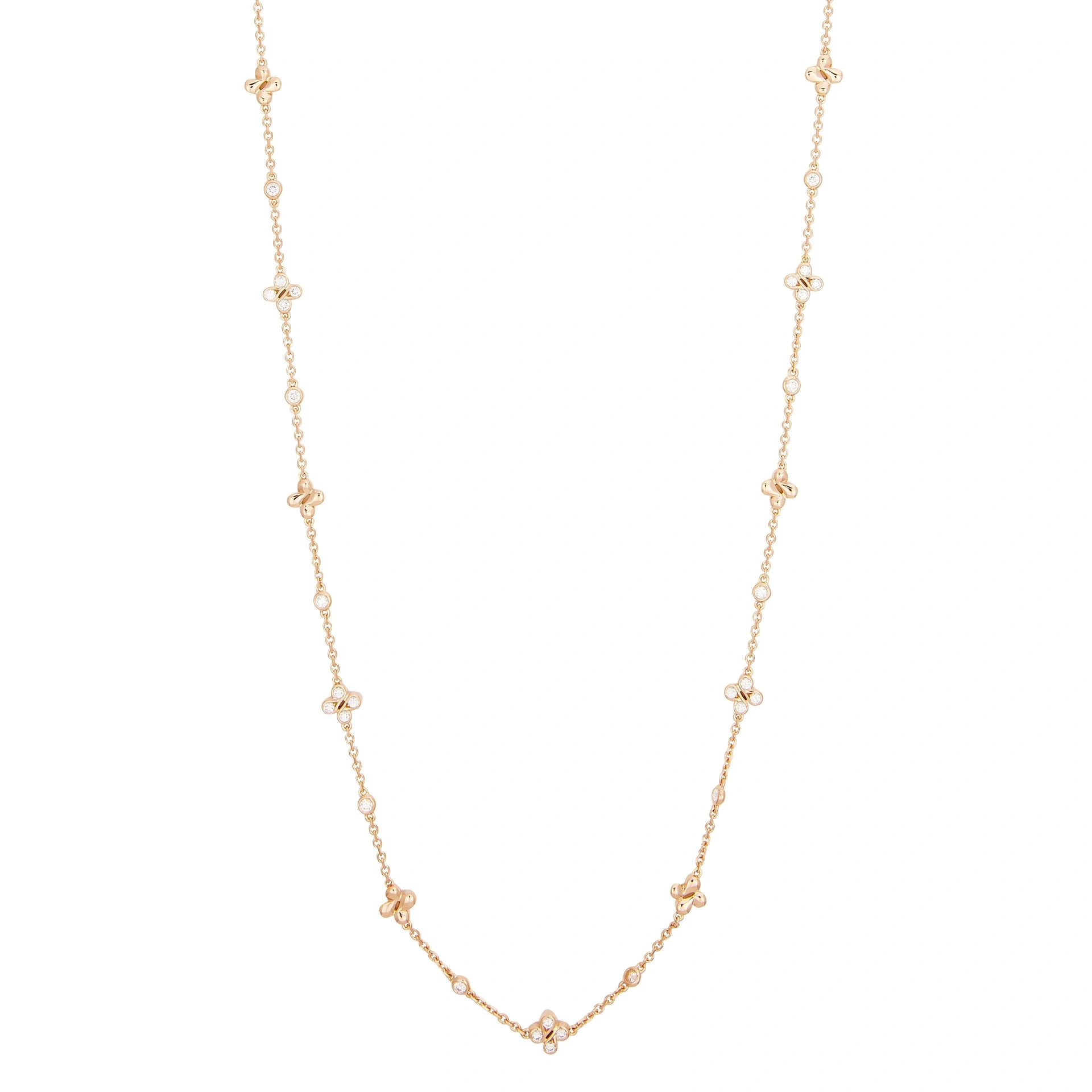 Boodles Be Boodles Medium Long Rose Gold Diamond Necklace Boodles Be Boodles Medium Long Rose Gold Diamond Necklace | Fine Necklaces | Coveti