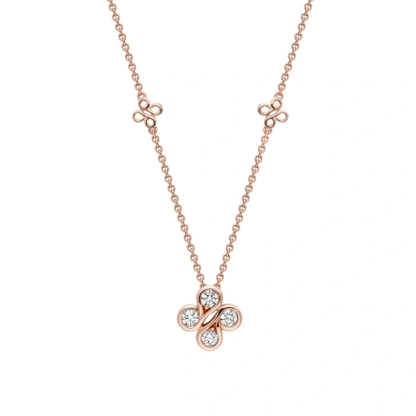 Boodles Be Boodles Mini Rose Gold Diamond Pendant | Fine Necklaces | Coveti