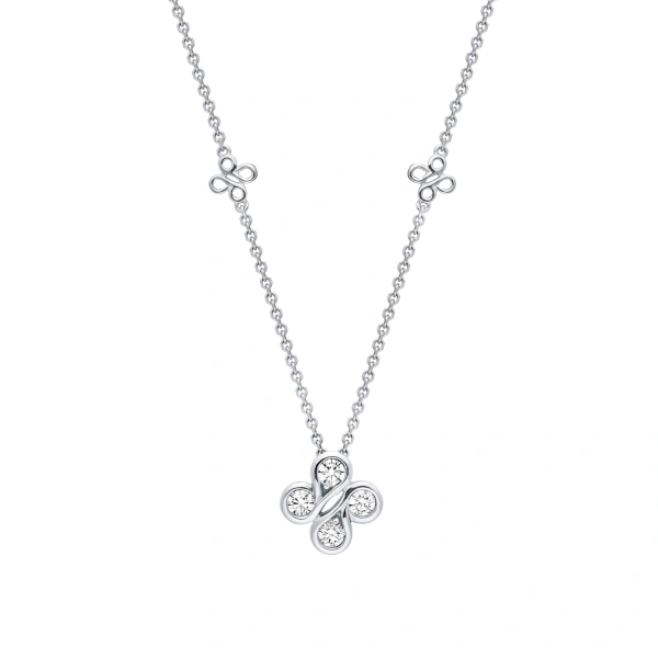 Boodles Be Boodles Mini White Gold Diamond Pendant | Fine Necklaces | Coveti