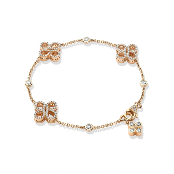Boodles Be Boodles Multi Charm Rose Gold Bracelet | Fine Bracelets | Coveti