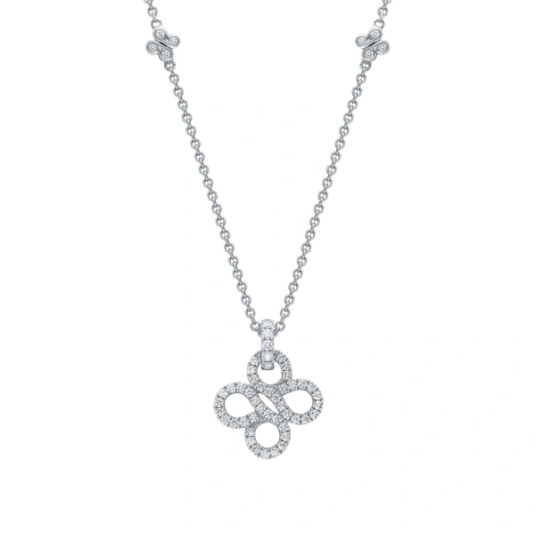 Boodles Be Boodles Pavé White Gold Pendant | Fine Necklaces | Coveti