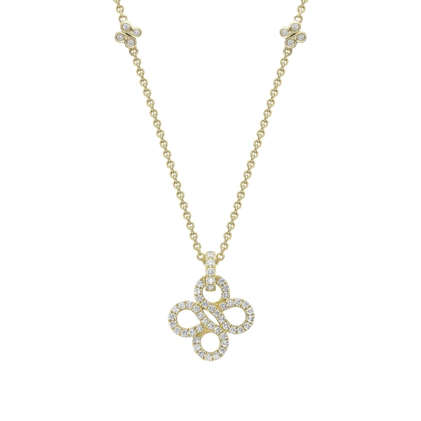 Boodles Be Boodles Pavé Yellow Gold Pendant | Fine Necklaces | Coveti