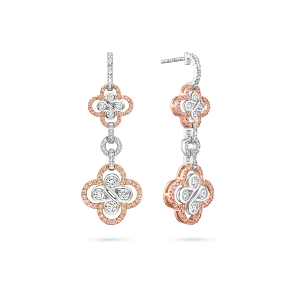 Boodles Be Boodles Pink Diamond Drop Earrings | Fine Earrings | Coveti