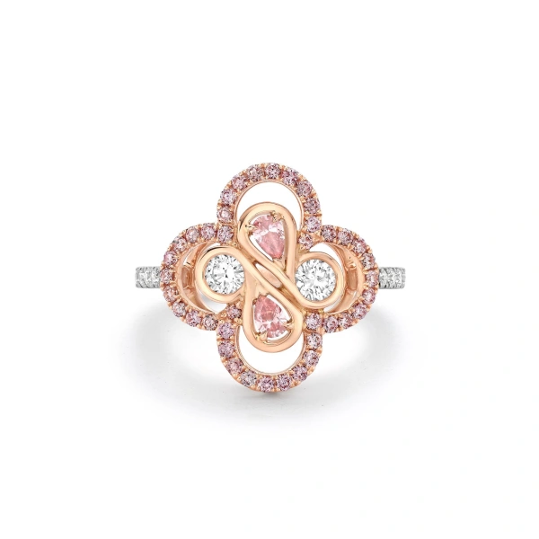 Boodles Be Boodles Pink and White Diamond Ring | Fine Rings | Coveti