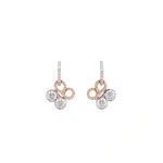 Boodles Be Boodles Platinum and Rose Gold Diamond Earrings | Fine Earrings | Coveti