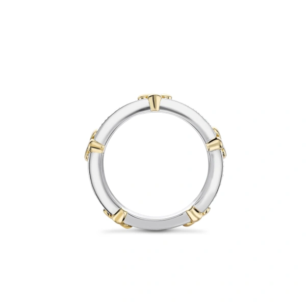 Boodles Be Boodles Platinum and Yellow Gold Diamond Wedding Ring | Fine Rings | Coveti