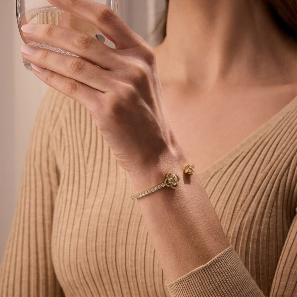 Boodles Be Boodles Rose Gold Diamond Bangle | Fine Bracelets | Coveti