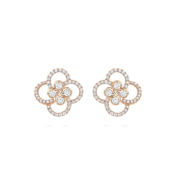 Boodles Be Boodles Rose Gold Diamond Earrings | Fine Earrings | Coveti