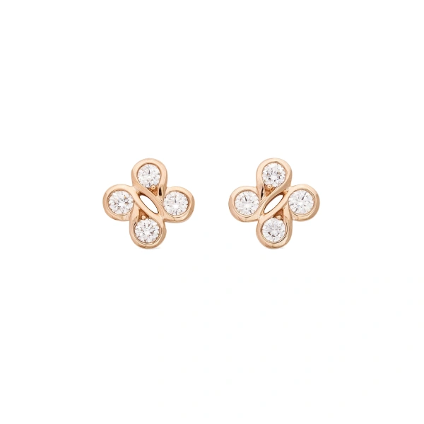 Boodles Be Boodles Rose Gold Stud Earrings | Fine Earrings | Coveti