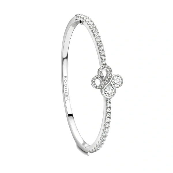 Boodles Be Boodles White Gold Diamond Bangle | Fine Bracelets | Coveti