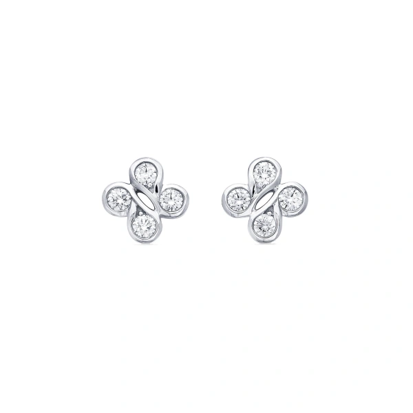 Boodles Be Boodles White Gold Stud Earrings | Fine Earrings | Coveti