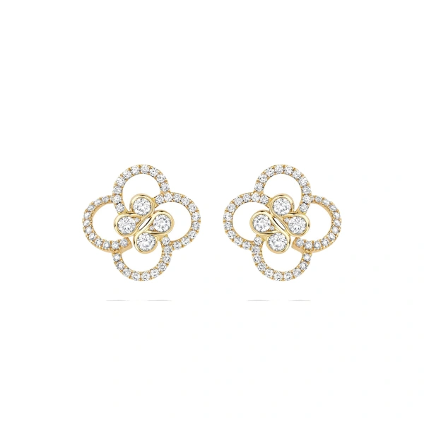 Boodles Be Boodles Yellow Gold Diamond Earrings | Fine Earrings | Coveti
