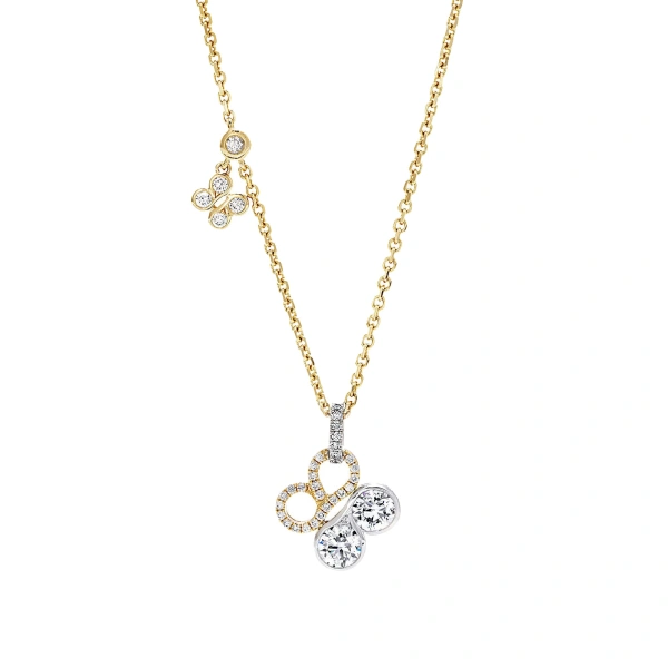 Boodles Be Boodles Yellow Gold Diamond Pendant | Fine Necklaces | Coveti