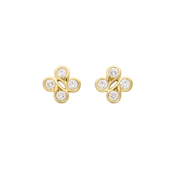 Boodles Be Boodles Yellow Gold Stud Earrings | Fine Earrings | Coveti