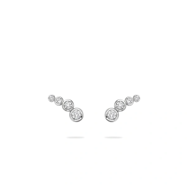 Boodles Beach Detachable Long Platinum Drop Earrings | Fine Earrings | Coveti