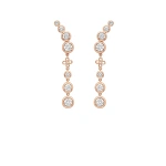 Boodles Beach Detachable Long Rose Gold Drop Earrings | Fine Earrings | Coveti