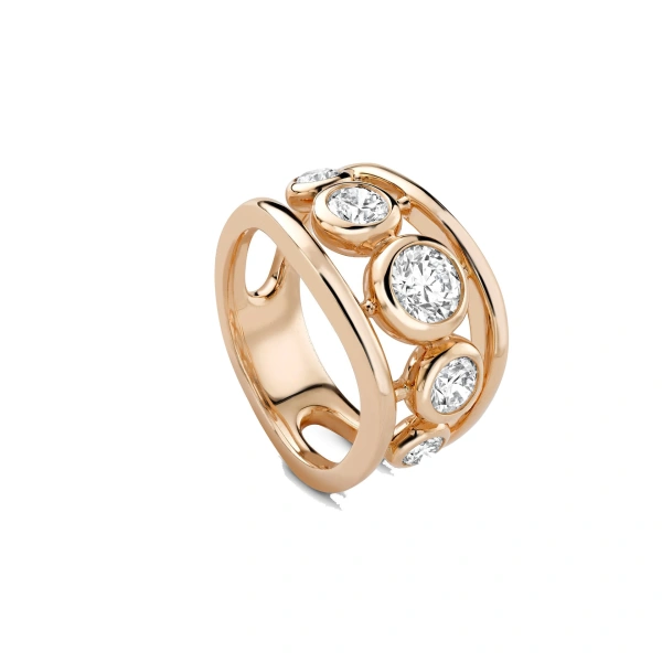 Boodles Beach Diamond Rose Gold Ring | Fine Rings | Coveti
