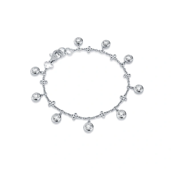 Boodles Beach Large Platinum Diamond Bracelet | Fine Bracelets | Coveti