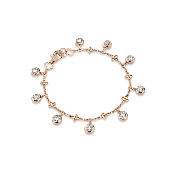 Boodles Beach Large Rose Gold Diamond Bracelet | Fine Bracelets | Coveti