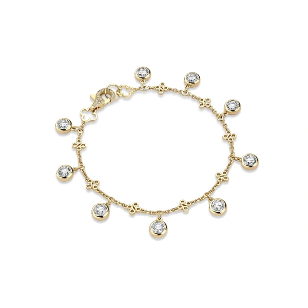 Boodles Beach Large Yellow Gold Diamond Bracelet | Fine Bracelets | Coveti