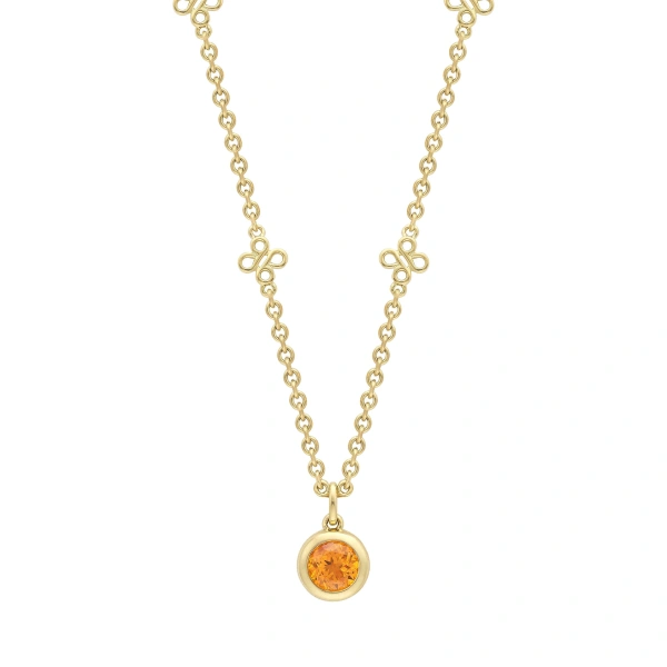 Boodles Beach Mandarin Garnet Yellow Gold Pendant | Fine Necklaces | Coveti