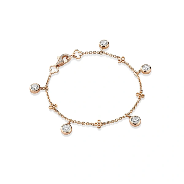 Boodles Beach Medium Rose Gold Diamond Bracelet | Fine Bracelets | Coveti